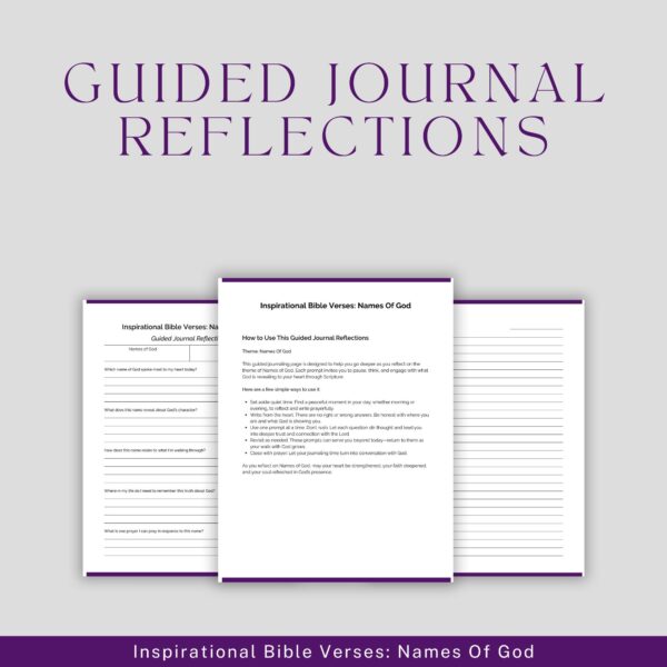 Guided Journal Reflections: Names of God