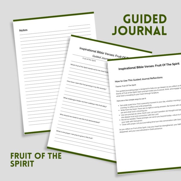 Guided Journal Reflections: Fruit of the Spirit