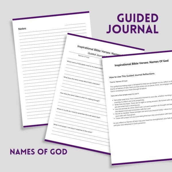 Guided Journal Reflections: Names of God