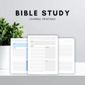 Bible Study Journal – Scripture & Application Printable