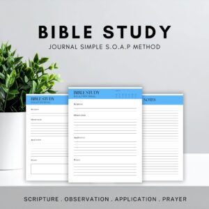 Bible Study Journal – Simple SOAP Method Printable